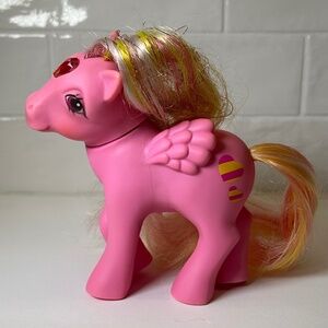 Vintage Hasbro G1 My Little Pony Glitter Gem Princess Brush N' Grow Pony (D2)